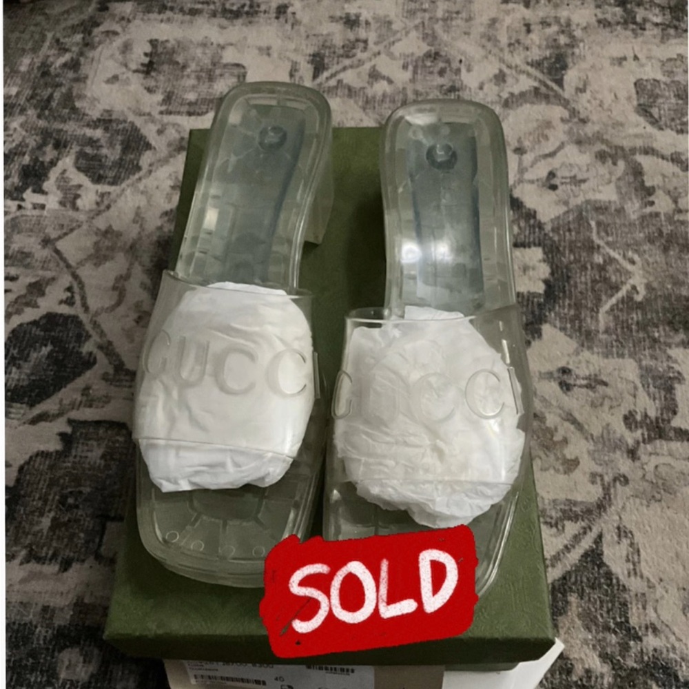 Gucci Clear Slide Sandals